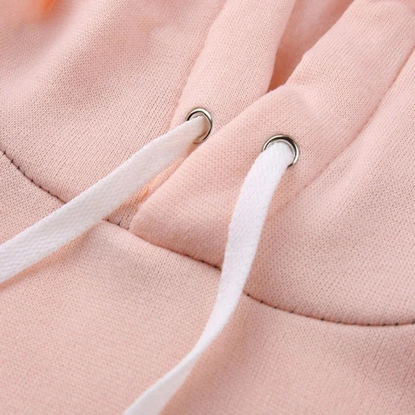 Cute Cat Women's Fleece Long Sleeve Hoodie Slim Fit Sweatshirt Autumn Winter Warm Ladies Casual Color Matching Outdoors Pullover